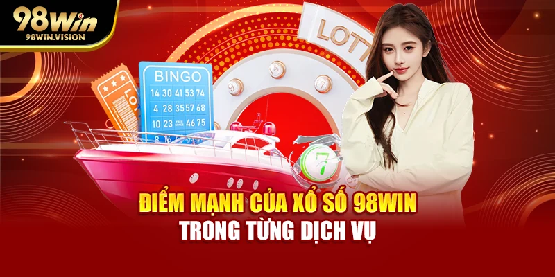 Điểm mạnh của xổ số 98WIN trong từng dịch vụ