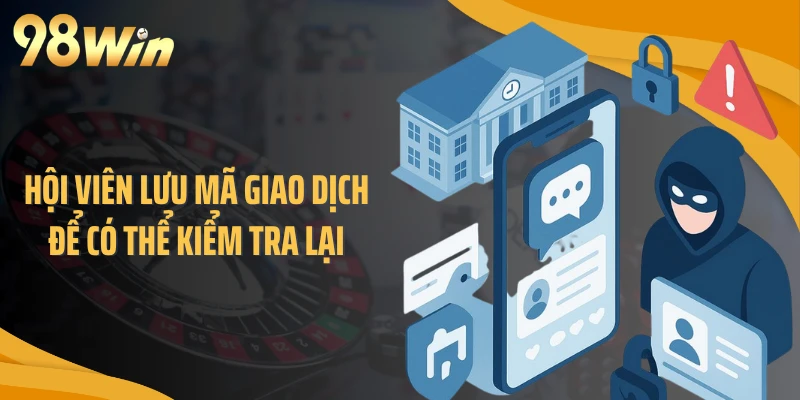 Hội viên lưu mã giao dịch để có thể kiểm tra lại